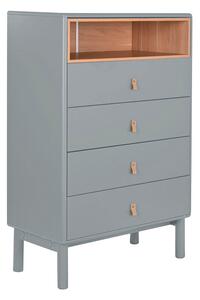 Chest of drawers Home ESPRIT Blue Grey polypropylene MDF Wood 80 x 40 x 117 cm