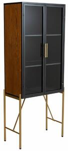 Cupboard Alexandra House Living Brown Glass Fir wood MDF Wood 35 x 155 x 64 cm