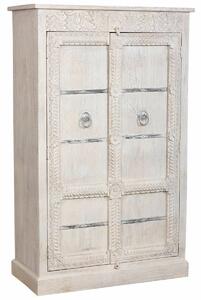 Wardrobe Alexandra House Living White Mango wood 98 x 160 x 46 cm