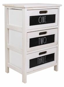 Chest of drawers Alexandra House Living White Paolownia wood 29 x 58 x 40 cm