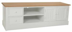 Multipurpose Chest of Drawers Alexandra House Living White Natural Paolownia wood MDF Wood 45 x 50 x 150 cm