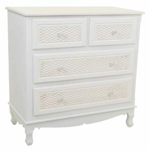 Chest of drawers Alexandra House Living White Cream Metal Pine MDF Wood 40 x 81 x 80 cm