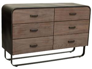 Chest of drawers Alexandra House Living Brown Wood Iron Plate Fir wood 40 x 78 x 120 cm