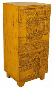 Chest of drawers Alexandra House Living Yellow Iron Mango wood 40 x 100 x 45 cm