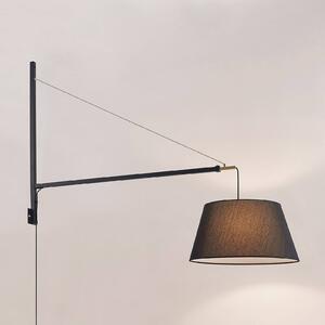 Lucande Beleza wall light, extendable lampshade