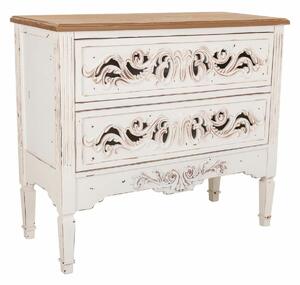 Chest of drawers Alexandra House Living White Fir wood MDF Wood 38 x 76 x 86 cm