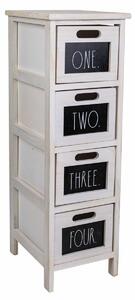 Chest of drawers Alexandra House Living White Paolownia wood 32 x 81 x 26 cm