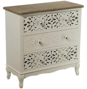 Chest of drawers Alexandra House Living White Wood 75 x 34 x 76 cm