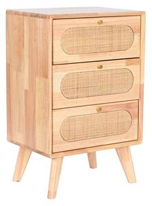 Chest of drawers DKD Home Decor Natural Metal Rubber wood 40 x 30 x 63 cm