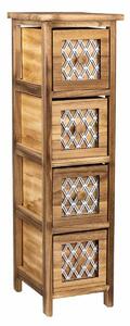 Chest of drawers Alexandra House Living Brown Wood Paolownia wood 26 x 61 x 22 cm