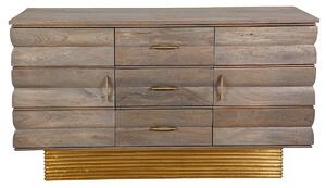 Chest of drawers Romimex Grey Wood 47 x 77 x 141 cm