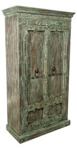 Cupboard Romimex Brown Turquoise Mango wood 100 x 180 x 48 cm