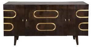 Chest of drawers Romimex Brown Grey Wood 42 x 81 x 152 cm