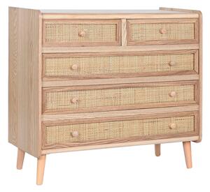 Chest of drawers Home ESPRIT Natural Paolownia wood 80 x 35 x 77 cm