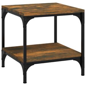 Side Table Smoked Oak 40x40x40 cm Engineered Wood