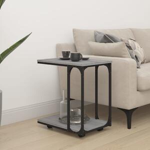 Side Table with Wheels Grey Sonoma 50x35x55.5cm Engineered Wood