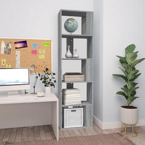 Book Cabinet Grey Sonoma 45x24x160 cm Engineered Wood