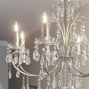 Impressive chandelier Solveig in chrome