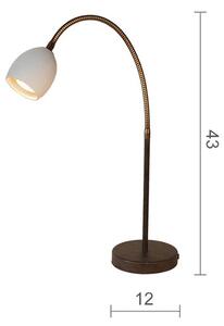 Menzel Provence matt table lamp with flexible arm