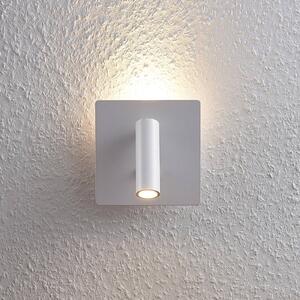Lucande Magya LED wall light white 2-bulb, square