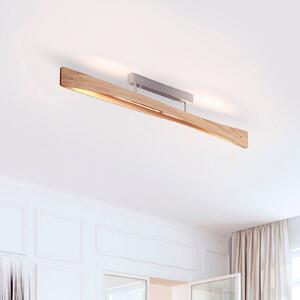 Lucande Lian LED ceiling light, oak wood