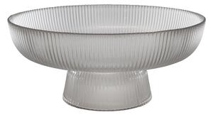 Ribbed Glass Serve Bowl White