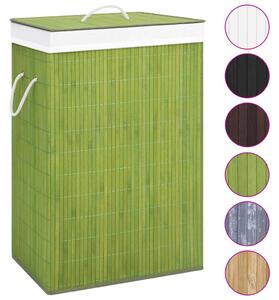 Bamboo Laundry Basket Green