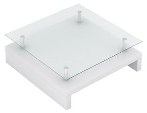 Coffee Table with Glass Top White