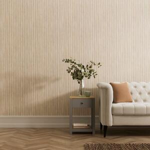 Scandi Wood Panel Matte Flat Wallpaper