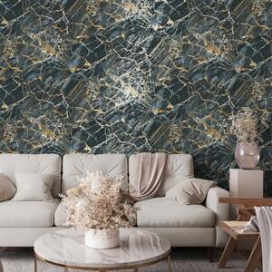 Onyx Navy Hybrid Tactile Wallpaper