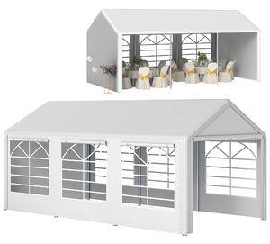 Outsunny Garden Gazebo Marquee Party Tent Wedding Portable Garage Carport shelter Car Canopy Outdoor Heavy Duty Steel Frame Waterproof (6m x 3m)