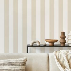 Natural Bold Stripe Matte Flat Wallpaper