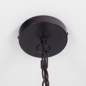 5-light rust-coloured chandelier Caleb
