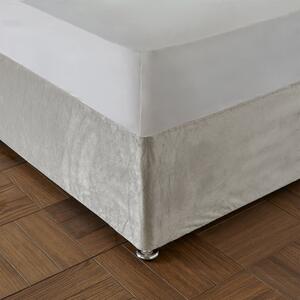 Catherine Lansfield Kingsley Matt Velvet Divan Base Wrap Duvet Cover Bedding Set Cream
