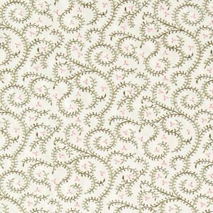 Clarke & Clarke Buta Embroidered Fabric Sage Blush