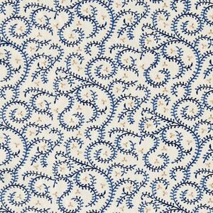 Clarke & Clarke Buta Embroidered Fabric Ink