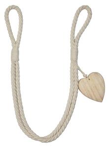 Wooden Heart Rope Curtain Tieback