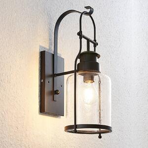 Lindby Rozalie wall light, lantern, black