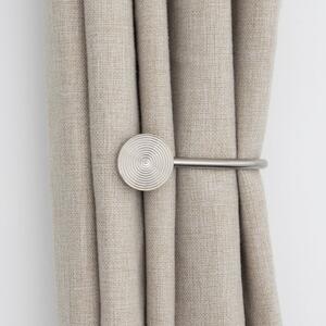 Ribbed Metal Curtain Holdbacks