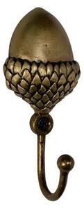 Acorn Hook Pair Antique Brass