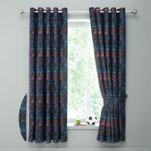 Paint Splatter Blackout Eyelet Curtains