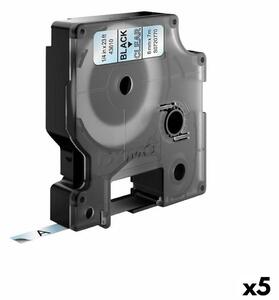 Laminated Tape for Labelling Machines Dymo D1 43610 6 mm LabelManager™ Black Transparent (5 Units)