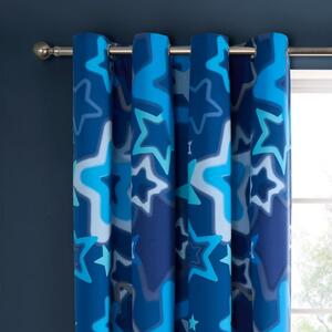 Catherine Lansfield Ombre Stars Eyelet Curtains