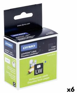 Printer Labels Dymo White Black 1000 Pieces 13 x 25 mm (6 Units)