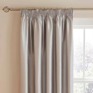 Novanna Faux Silk Blackout Pencil Pleat Curtains