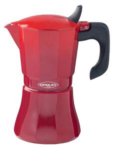 Italian Coffee Pot Oroley Petra 9 Cups Red Aluminium