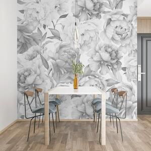 Tonal Peony Floral Wall Mural