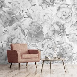 Tonal Peony Floral Wall Mural