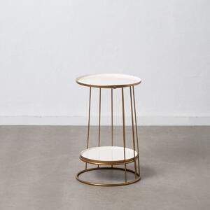 Side table 40,5 x 40,5 x 62 cm Golden White Iron