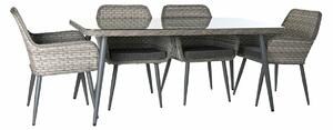 Set of 3 tables DKD Home Decor 166 x 92 x 72 cm Crystal synthetic rattan Steel 83 cm (166 x 92 x 72 cm)